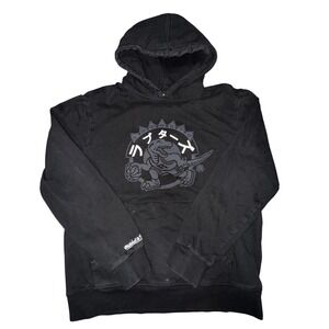 Mitchell & Ness Toronto Raptors Japanese‎ Katakana Black Hoodie XL